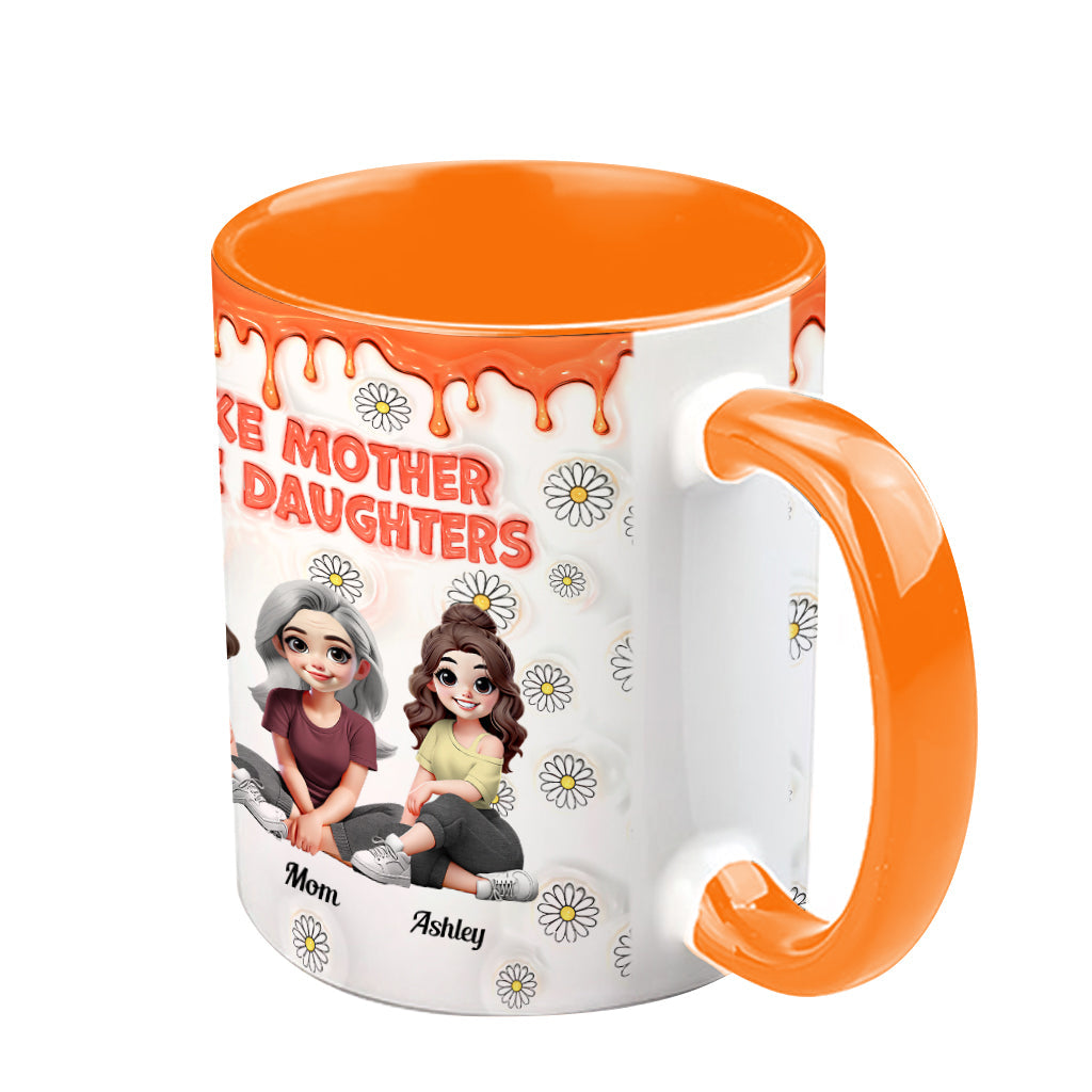Wie die Mutter, so die Töchter – Personalisierte Tasse mit Muttermotiv