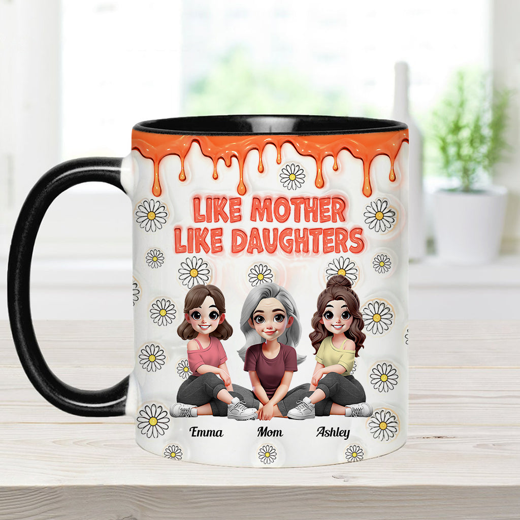 Wie die Mutter, so die Töchter – Personalisierte Tasse mit Muttermotiv