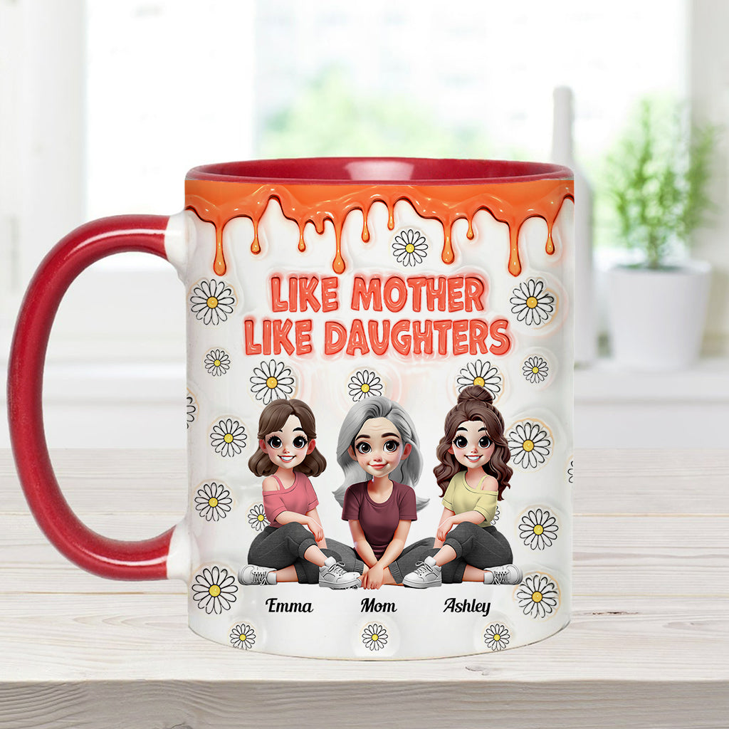 Wie die Mutter, so die Töchter – Personalisierte Tasse mit Muttermotiv