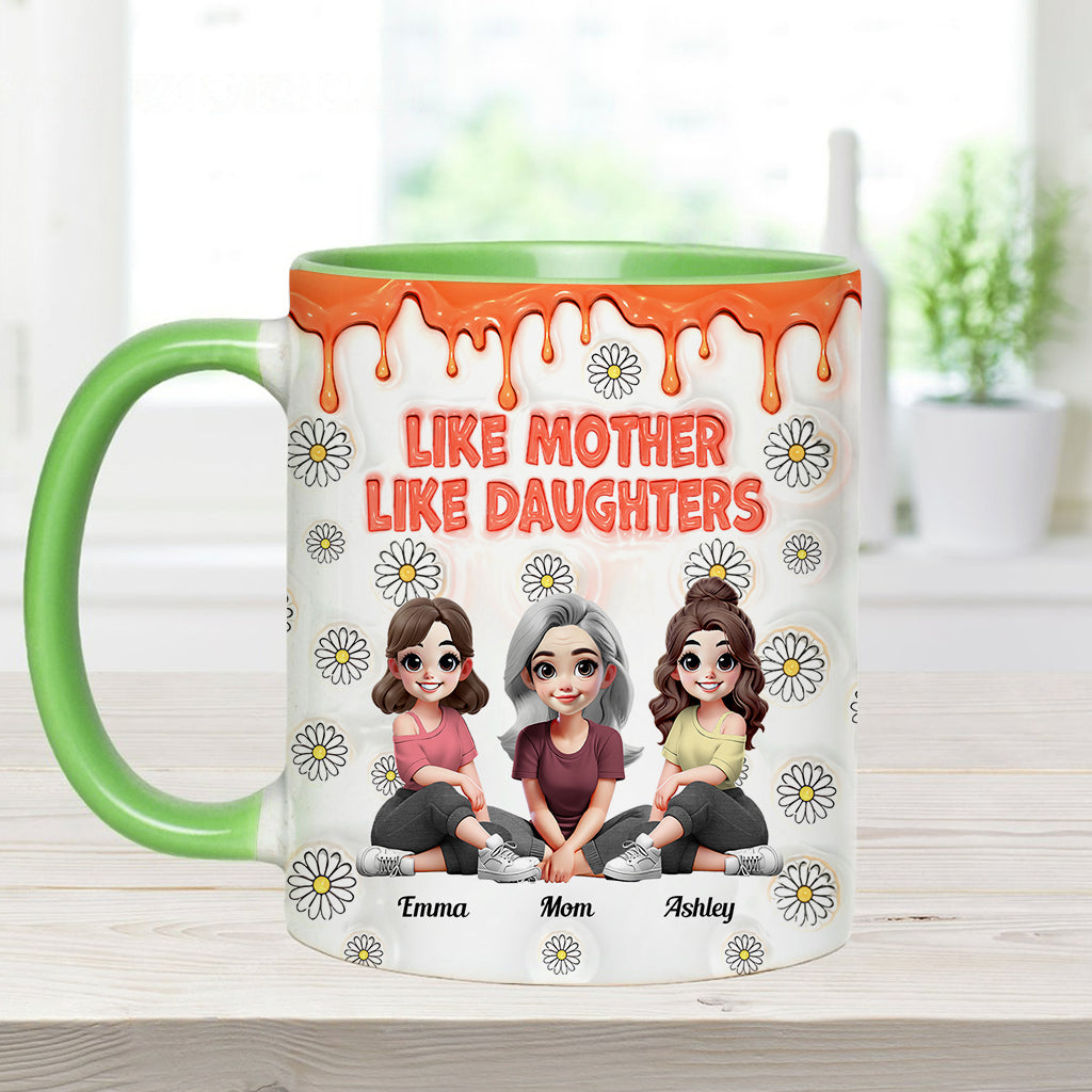 Wie die Mutter, so die Töchter – Personalisierte Tasse mit Muttermotiv