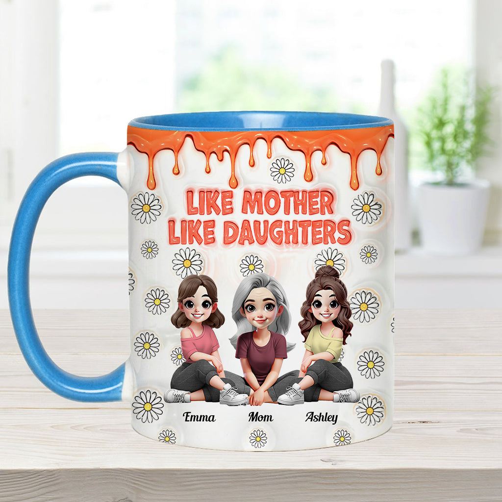 Wie die Mutter, so die Töchter – Personalisierte Tasse mit Muttermotiv