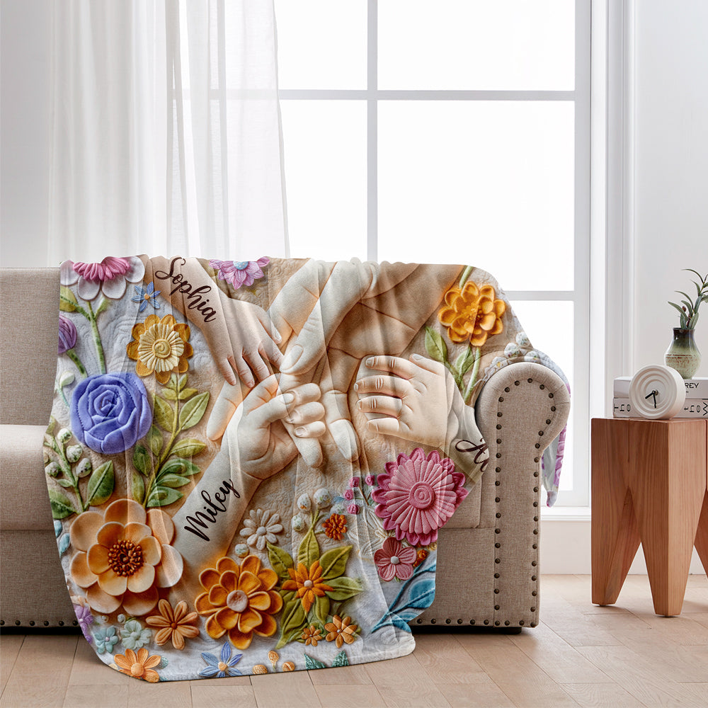 Hand in Hand – Personalisierte Mutterdecke