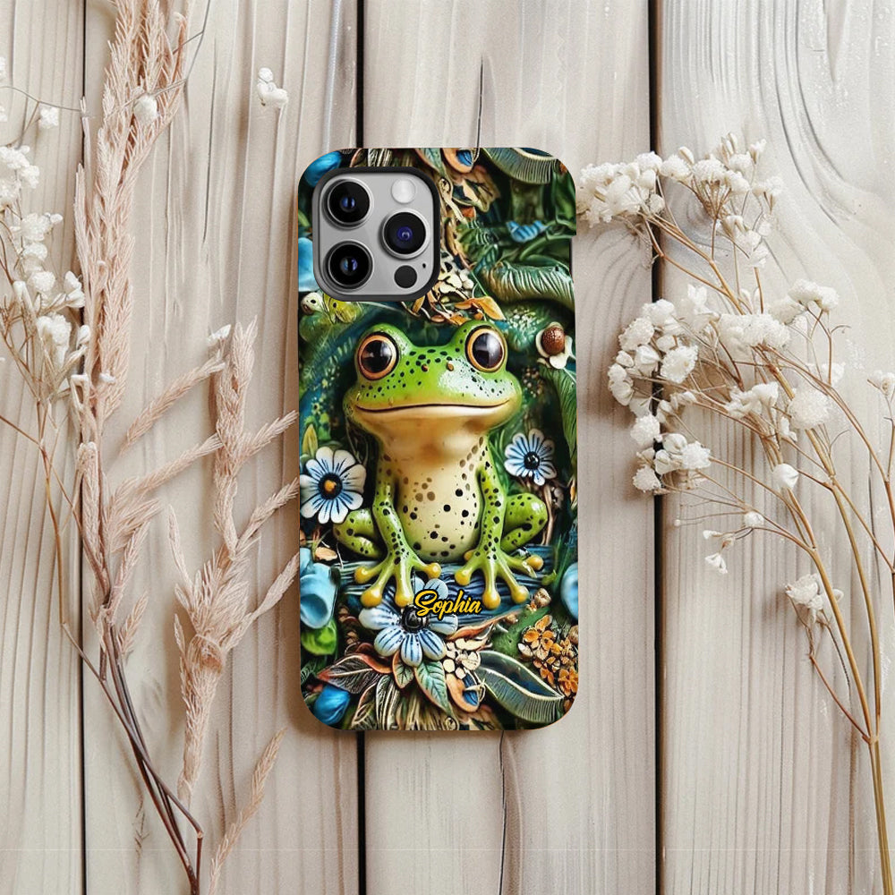 Ich liebe Frösche – Personalisierte Handyhülle mit Frosch-Vollbilddruck