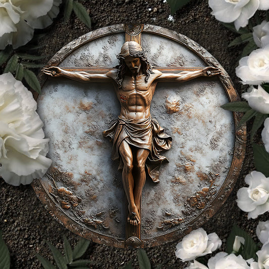 Begins With Christ - Christian Round Shaped Stone