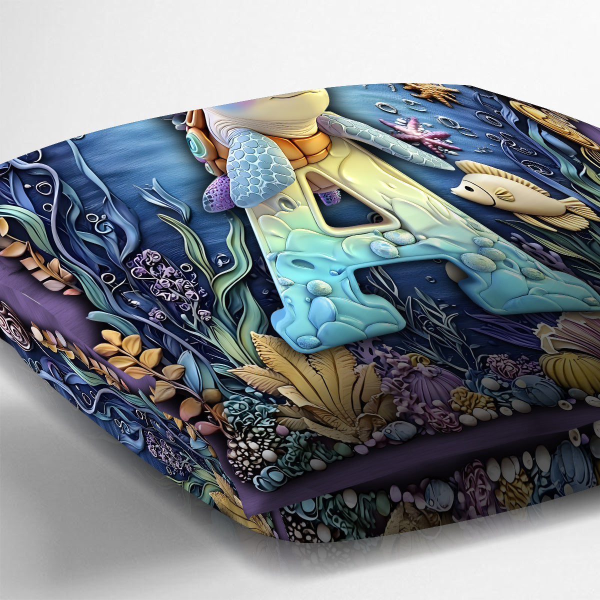 Niedliches Schildkröten-Alphabet – personalisiertes Kinderkissen