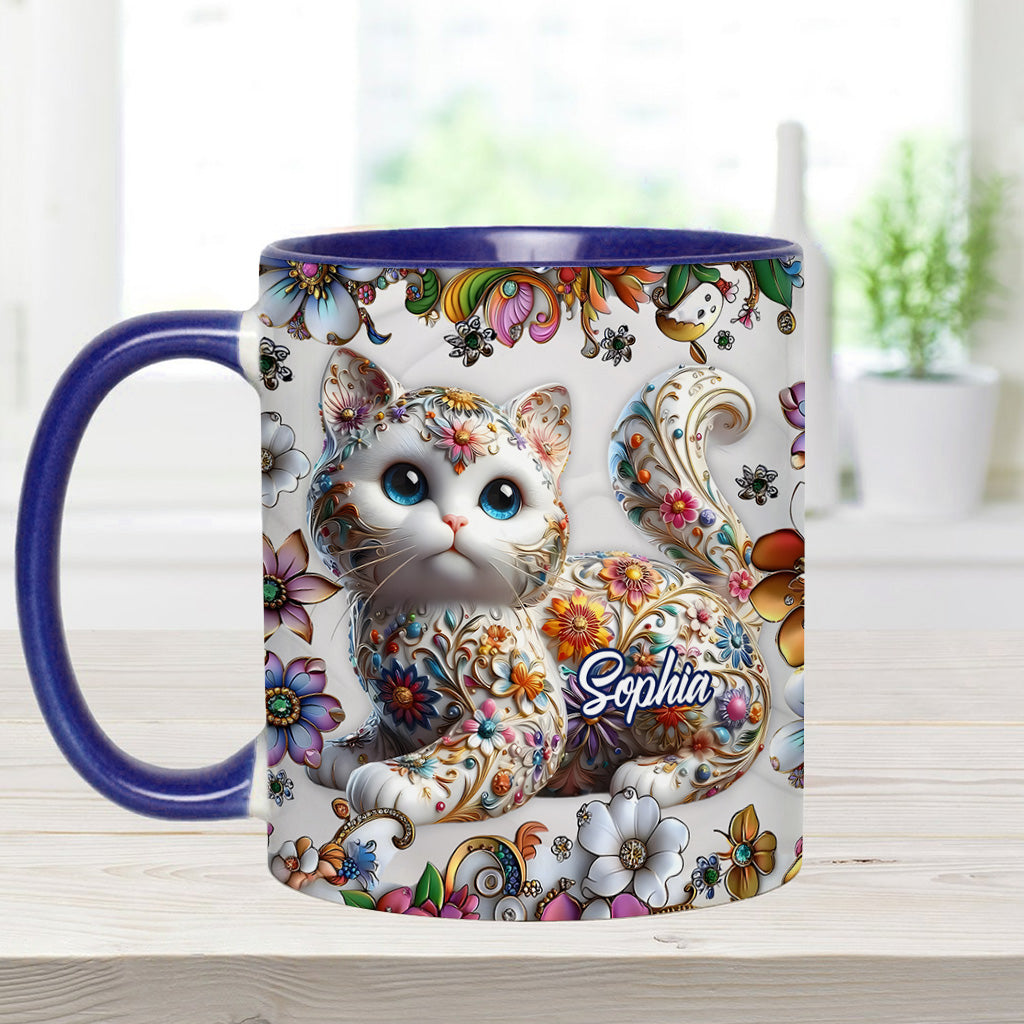 Beautiful Cat - Personalized Cat Accent Mug