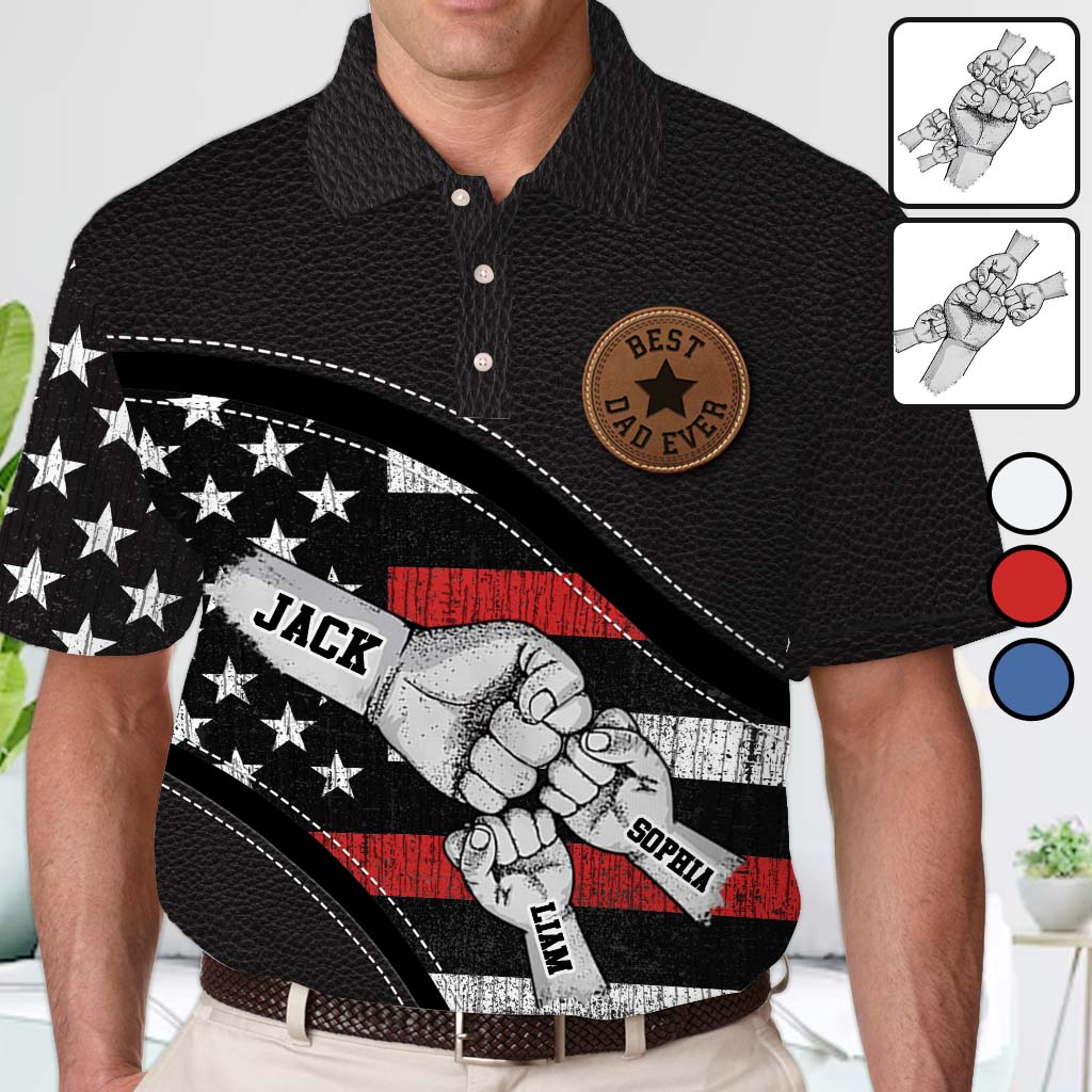 Wolfsrudel – Personalisiertes Poloshirt für Väter