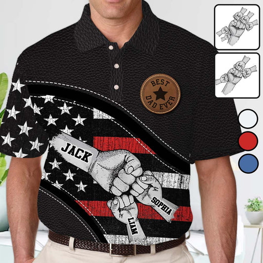 Wolf Pack - Personalized Father Polo Shirt