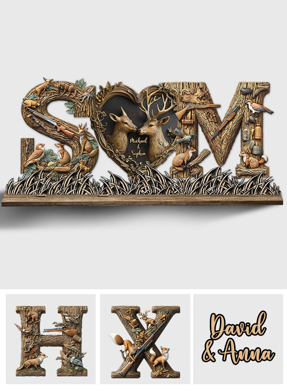 Ihr Bock, seine Hirschkuh – Personalisierte Jagd, 1-lagig, groß, freistehend