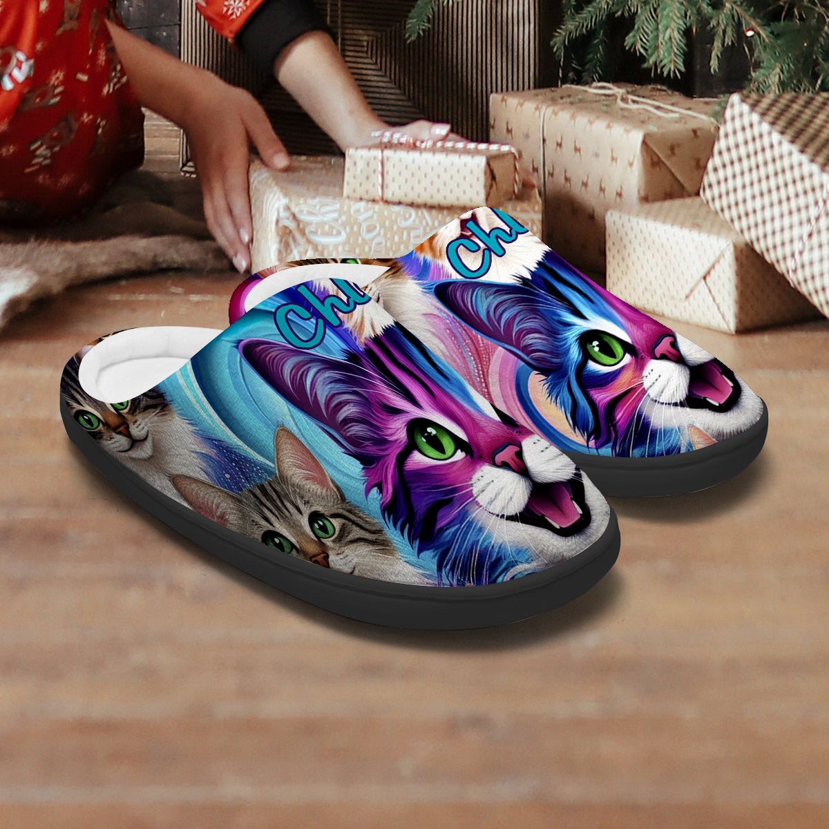 Cute Cats - Personalized Cat Slippers