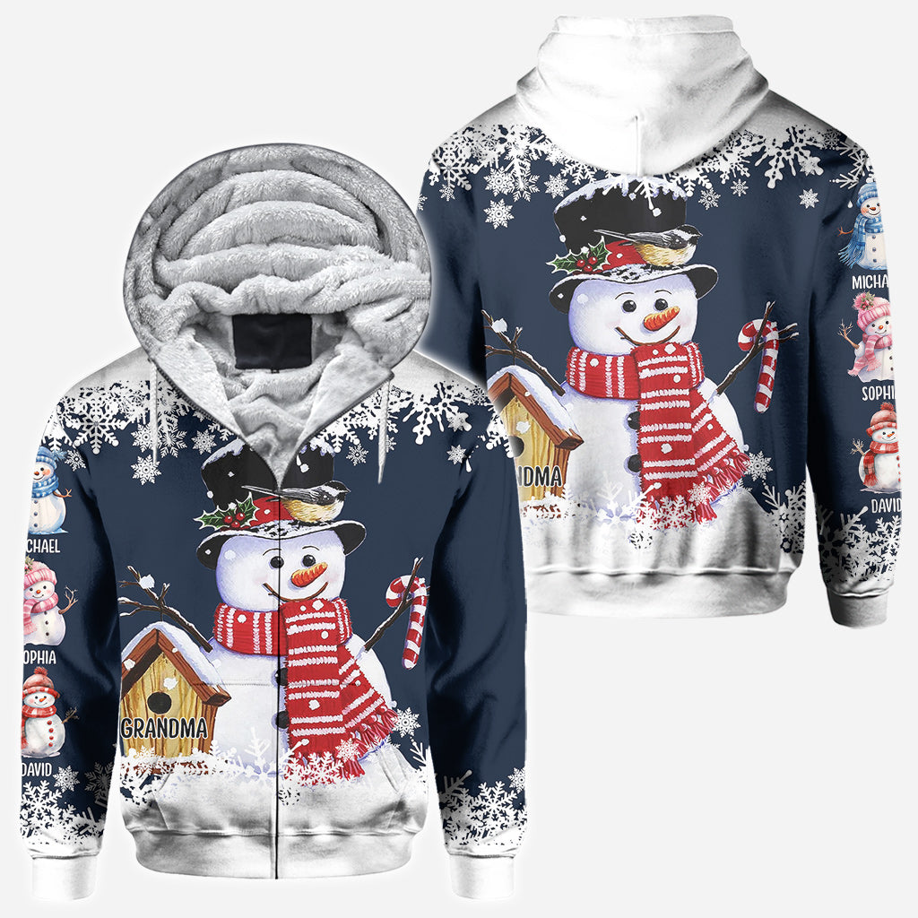 Oma-Schneemann - Personalisiertes Oma-Allover-Shirt