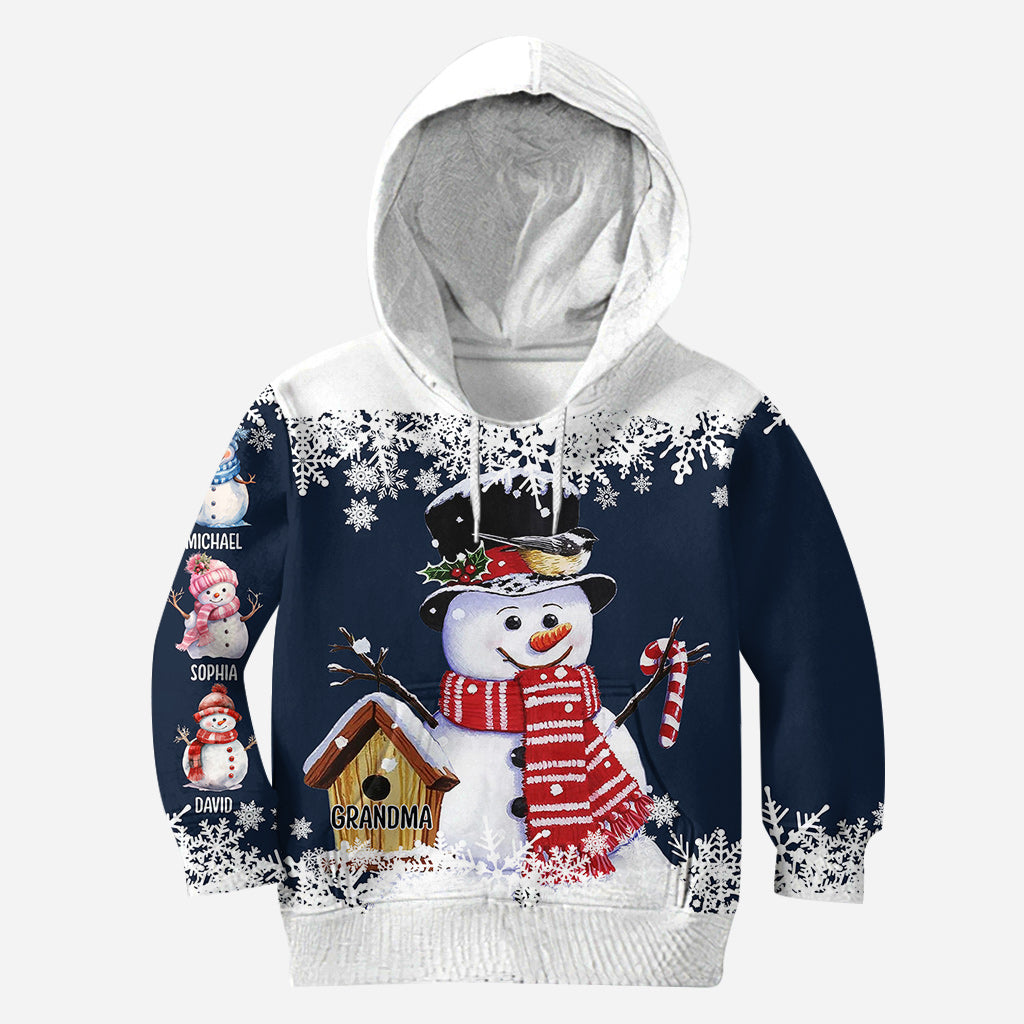 Oma-Schneemann - Personalisiertes Oma-Allover-Shirt