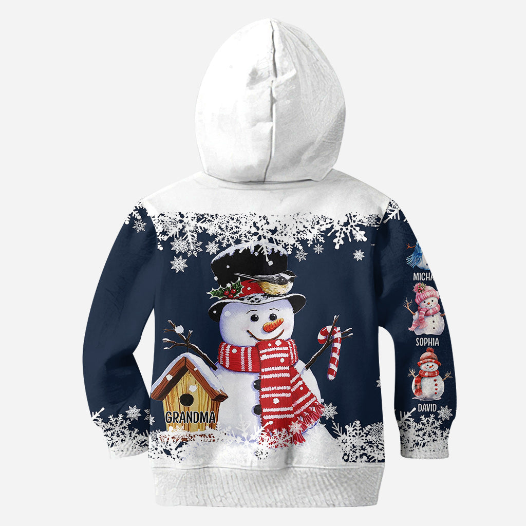 Oma-Schneemann - Personalisiertes Oma-Allover-Shirt