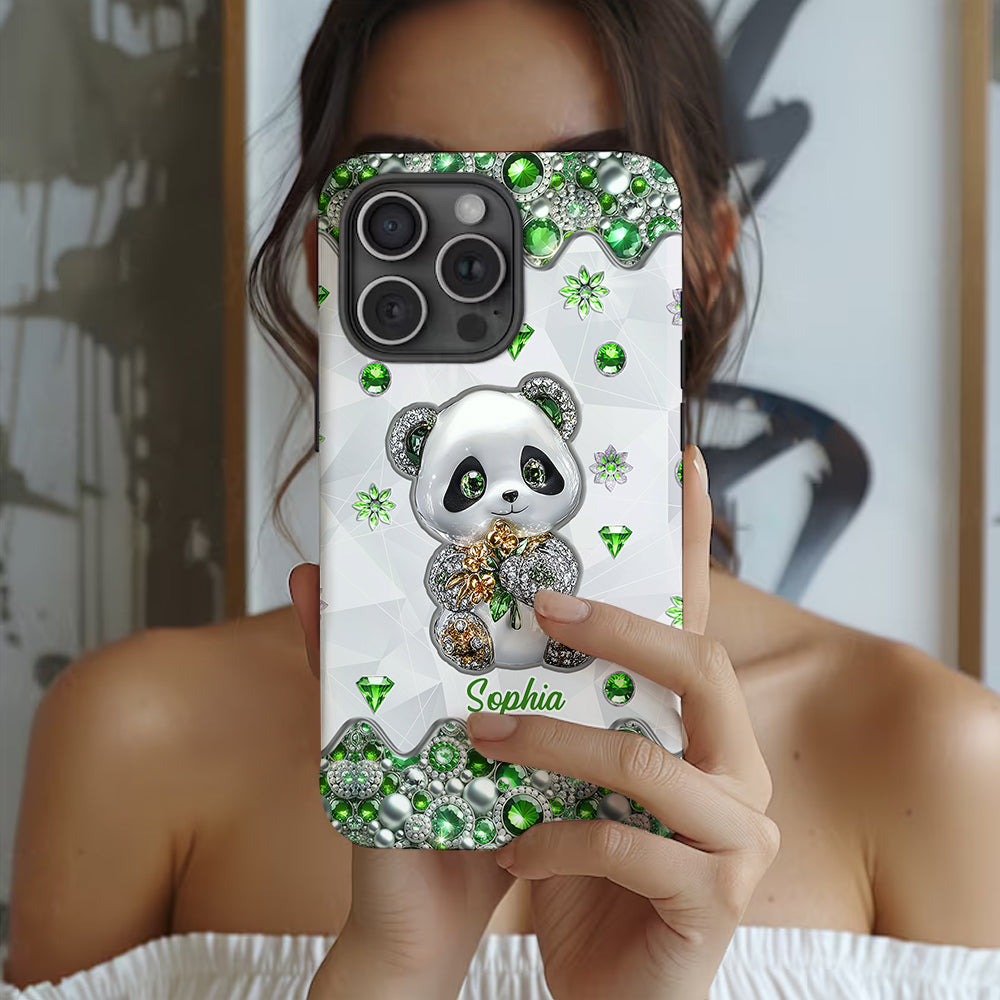 Einfach ein Mädchen, das Pandas liebt – Personalisierte Handyhülle mit Panda-Motiv
