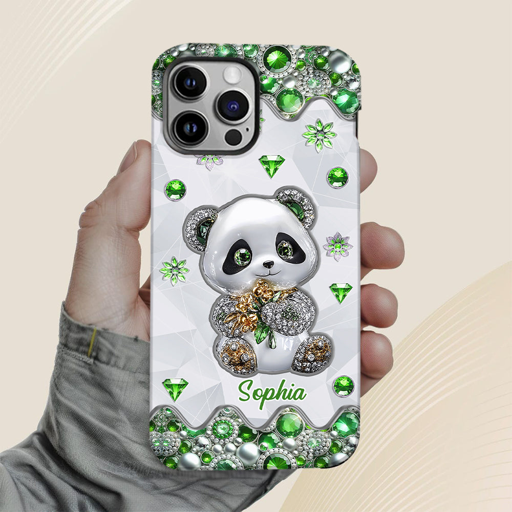 Einfach ein Mädchen, das Pandas liebt – Personalisierte Handyhülle mit Panda-Motiv