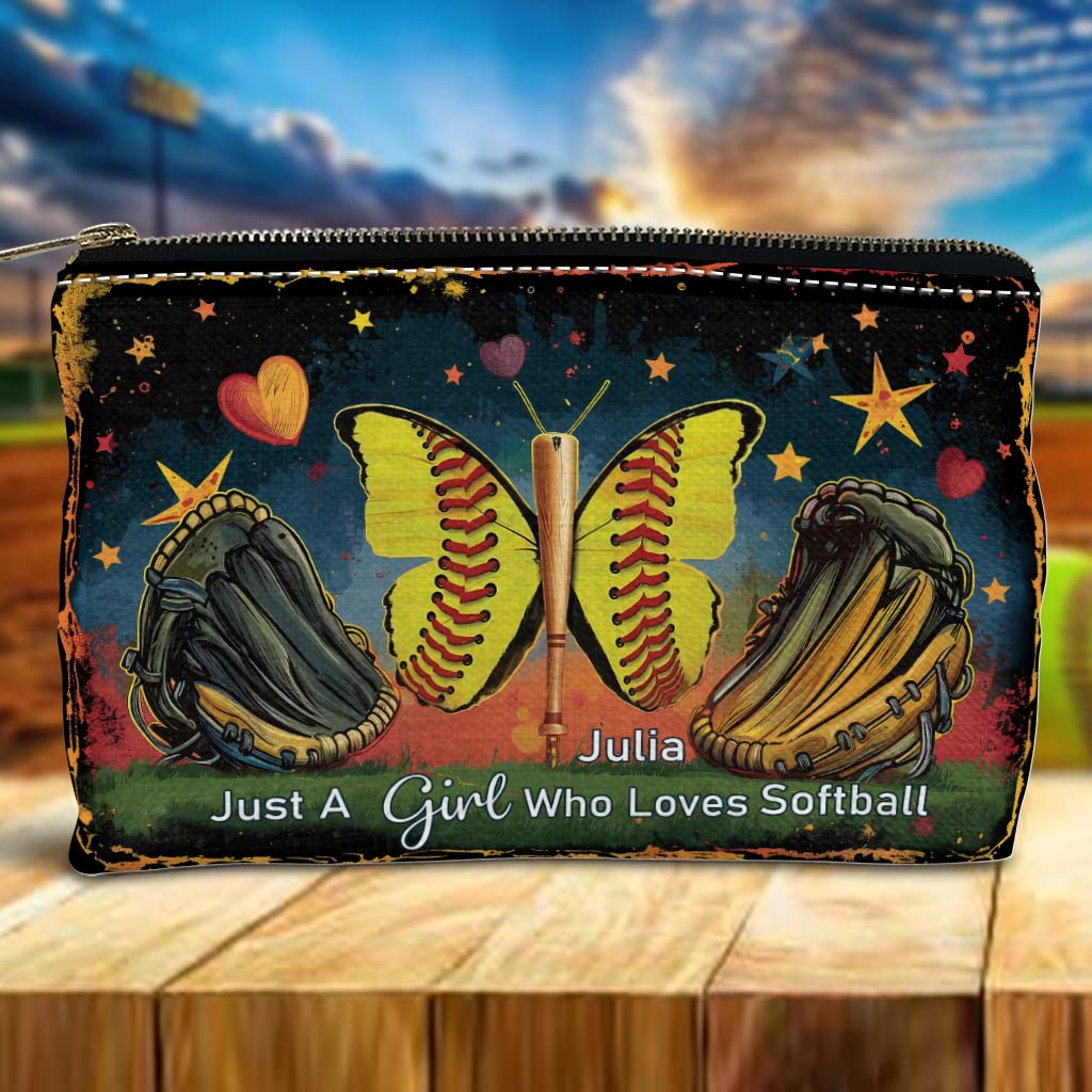 Einfach ein Mädchen, das Softball liebt – personalisierte Softballtasche