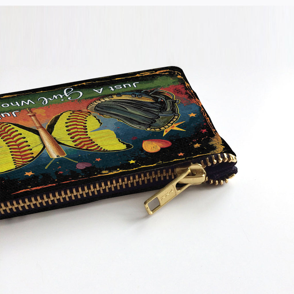 Einfach ein Mädchen, das Softball liebt – personalisierte Softballtasche