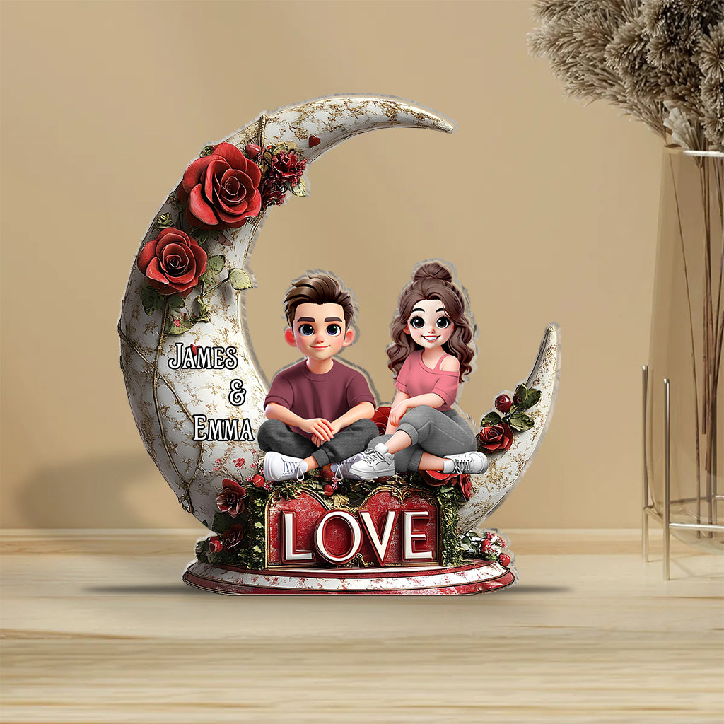 Love - Personalized Couple Custom Shaped Acrylic Plaque