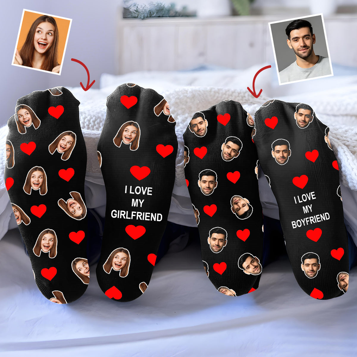 Tolles Paar – personalisierte Partnersocken