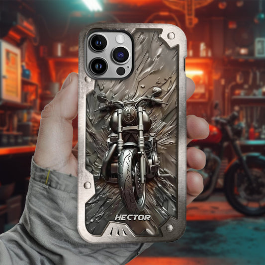 Vintage Motorcycle - Personalized Biker Full Print Phone Case