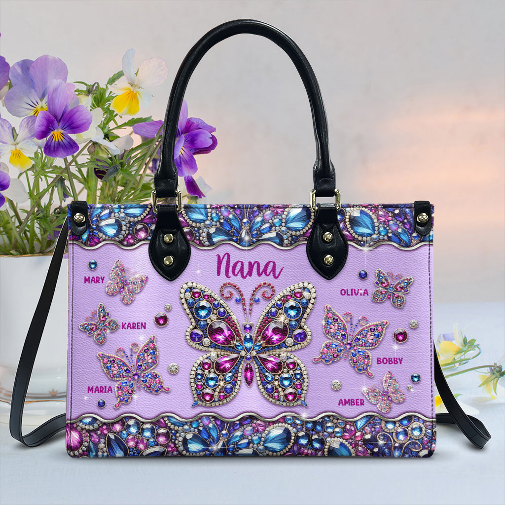 Oma Nana Mama - Personalisierte Oma-Lederhandtasche