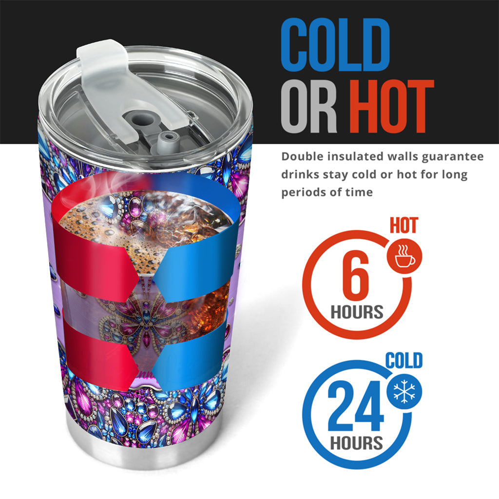 Sparkle Butterfly - Personalized Butterfly Tumbler