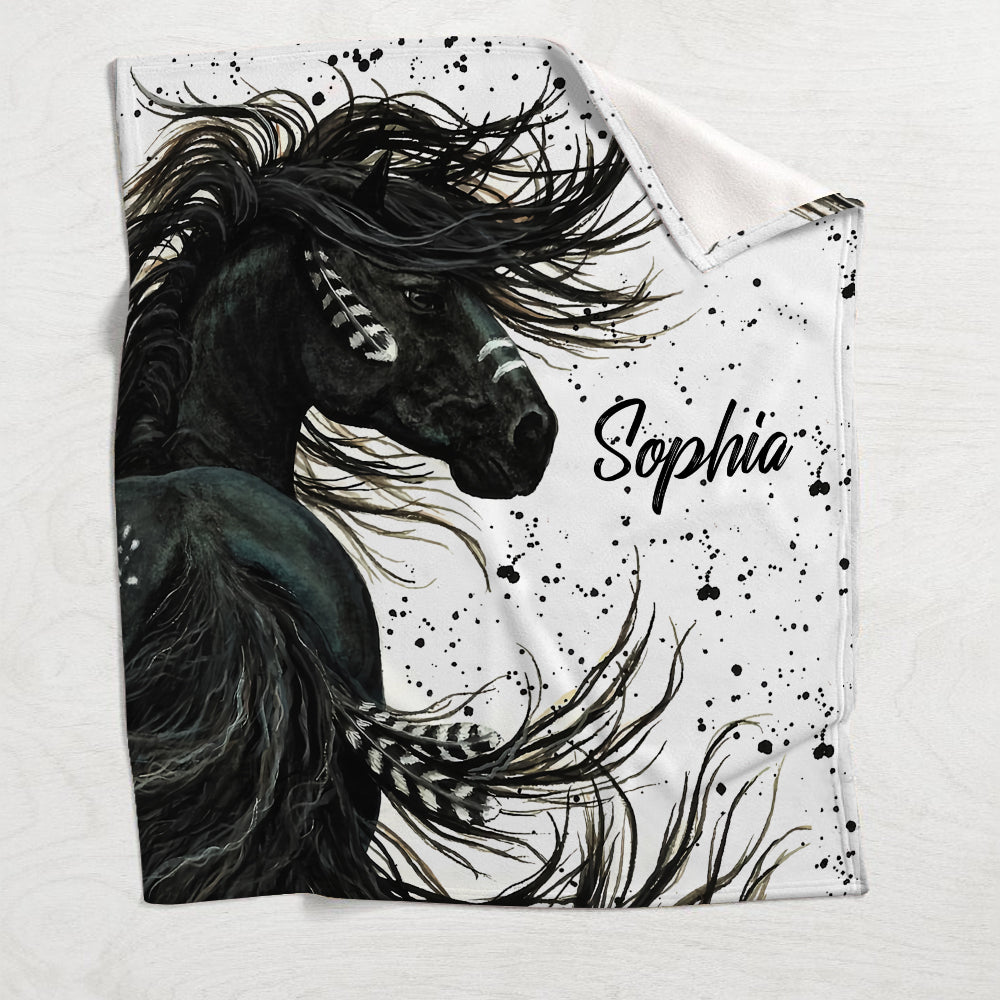 Pferdeliebhaber-Decke – Personalisierte Pferdedecke