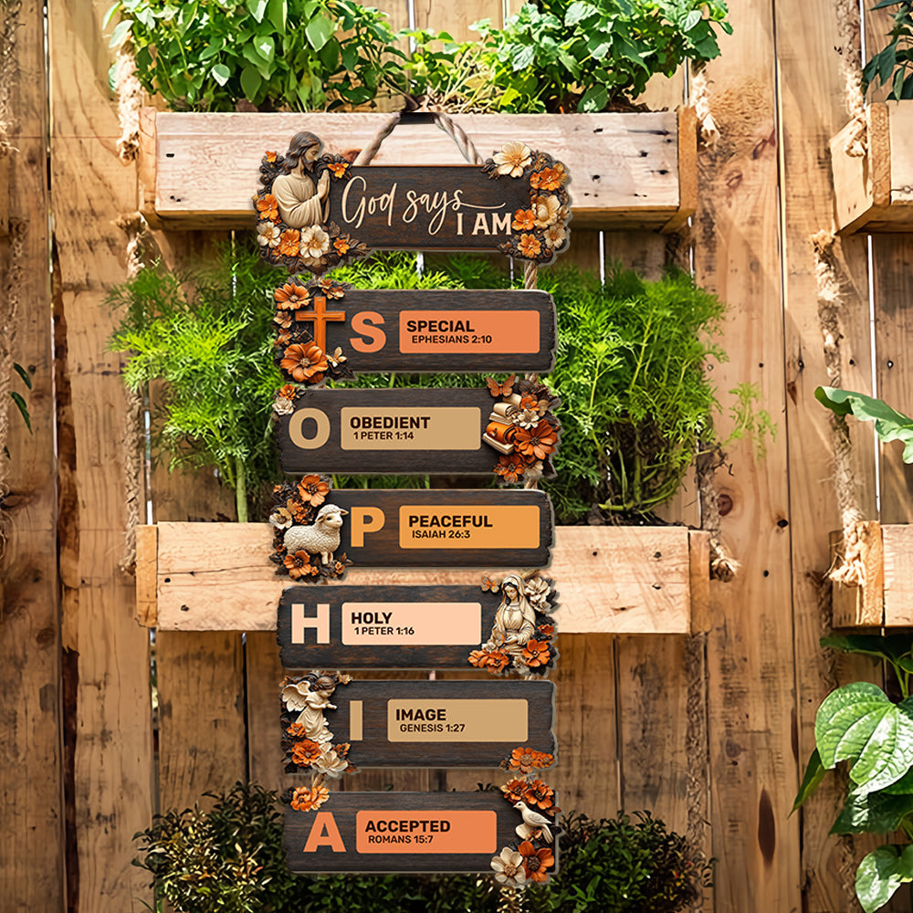 Gott sagt, du bist es – personalisiertes christliches Schild aus Palettenholz