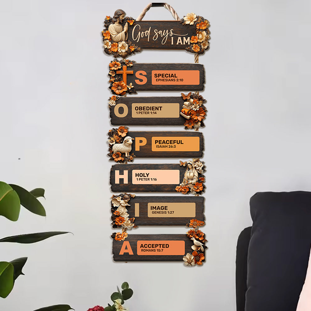 Gott sagt, du bist es – personalisiertes christliches Schild aus Palettenholz