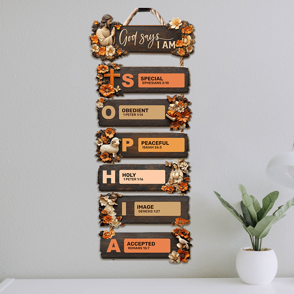 Gott sagt, du bist es – personalisiertes christliches Schild aus Palettenholz