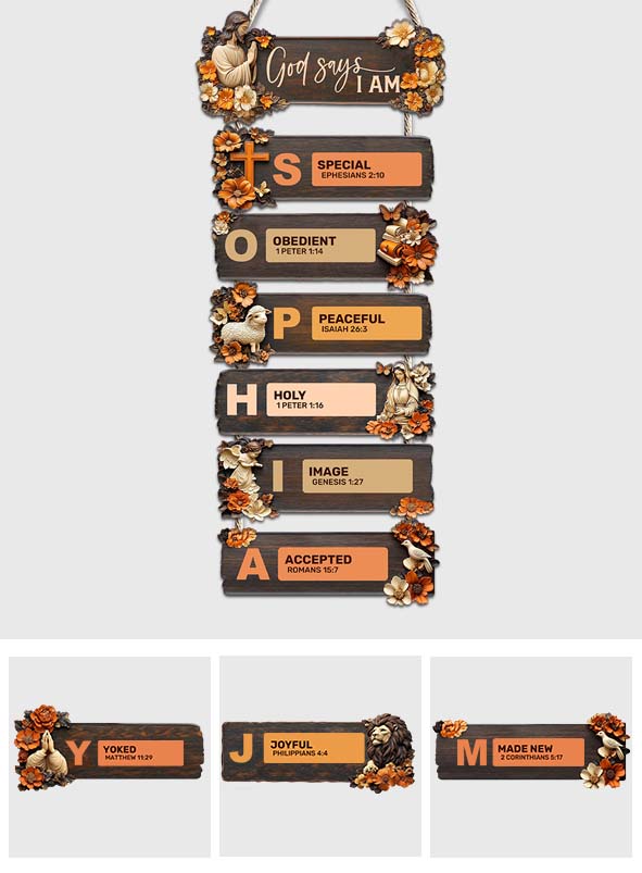 Gott sagt, du bist es – personalisiertes christliches Schild aus Palettenholz