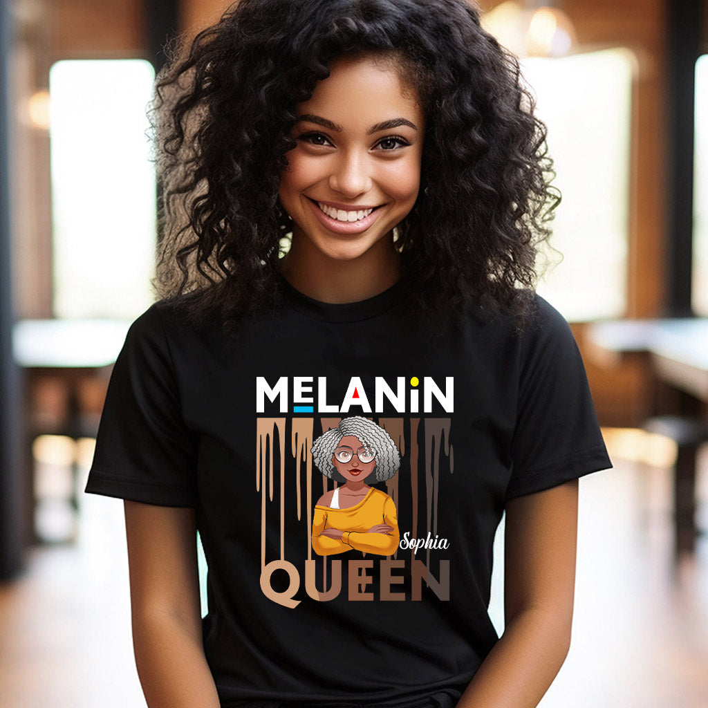 Melanin Queen – Personalisiertes T-Shirt und Hoodie für Afroamerikanerinnen