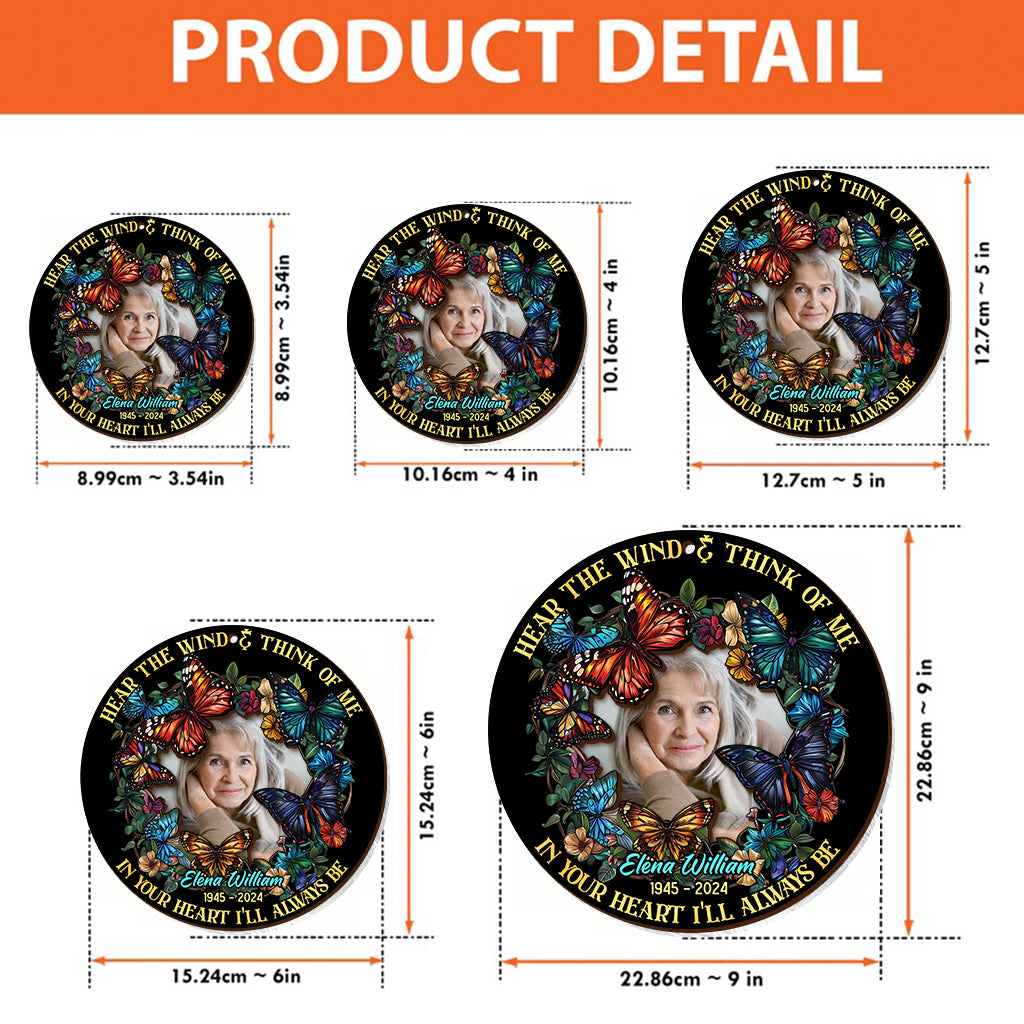 Hör den Wind und denk an mich – Personalisierter Gedenk-Windspiel-Sonnenfänger