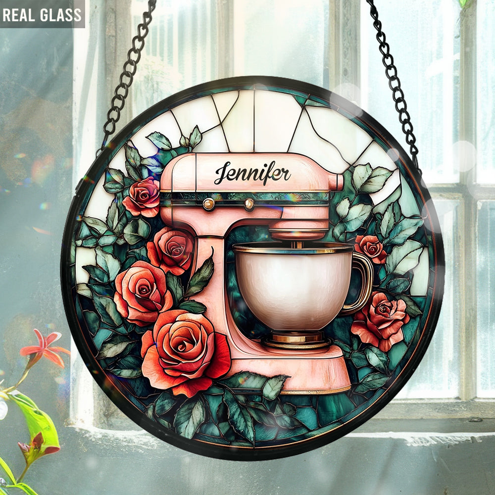 Beautiful Mixer - Personalized Baking Stained Glass Suncatcher