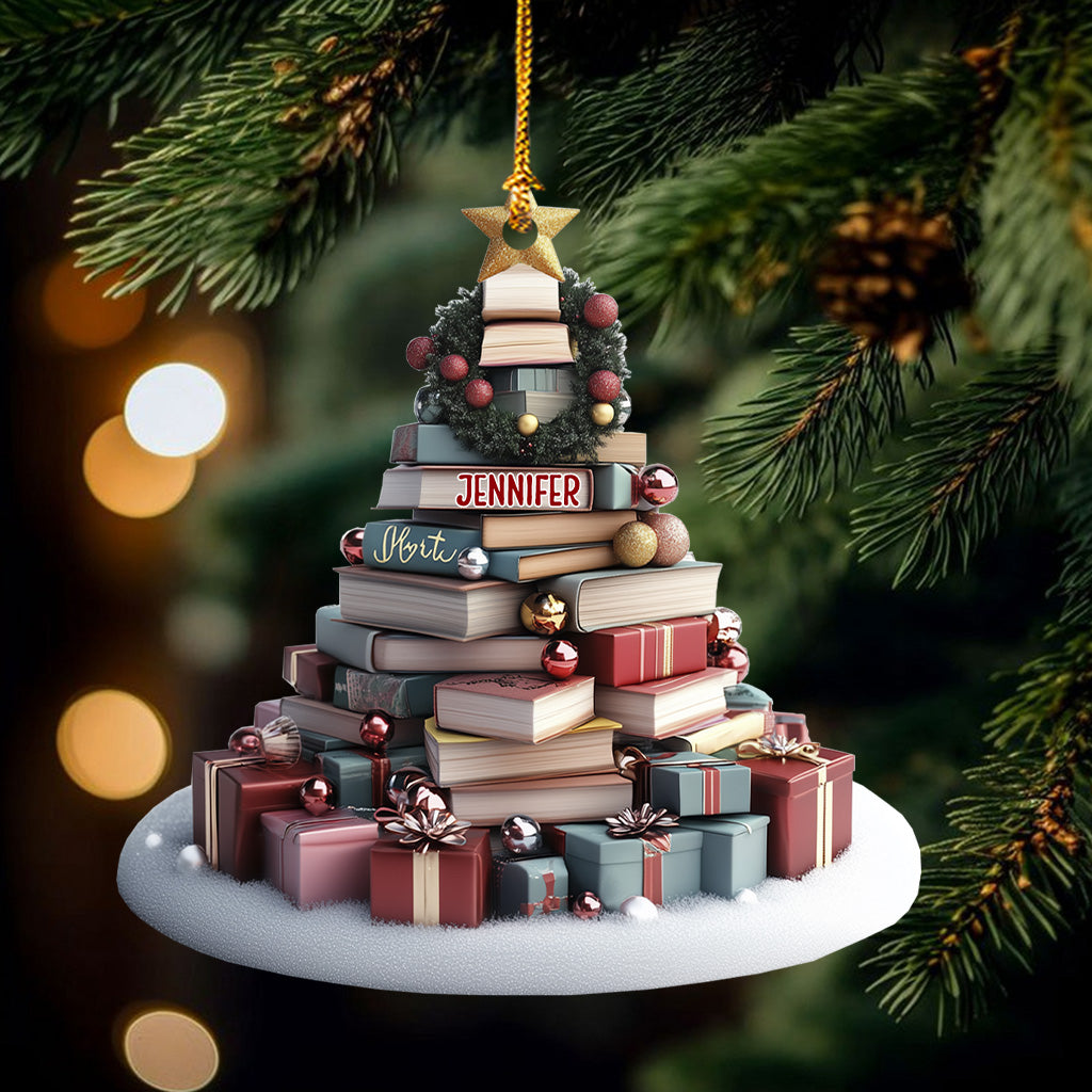 Bücher-Weihnachtsbaum – Personalisierter Buchschmuck