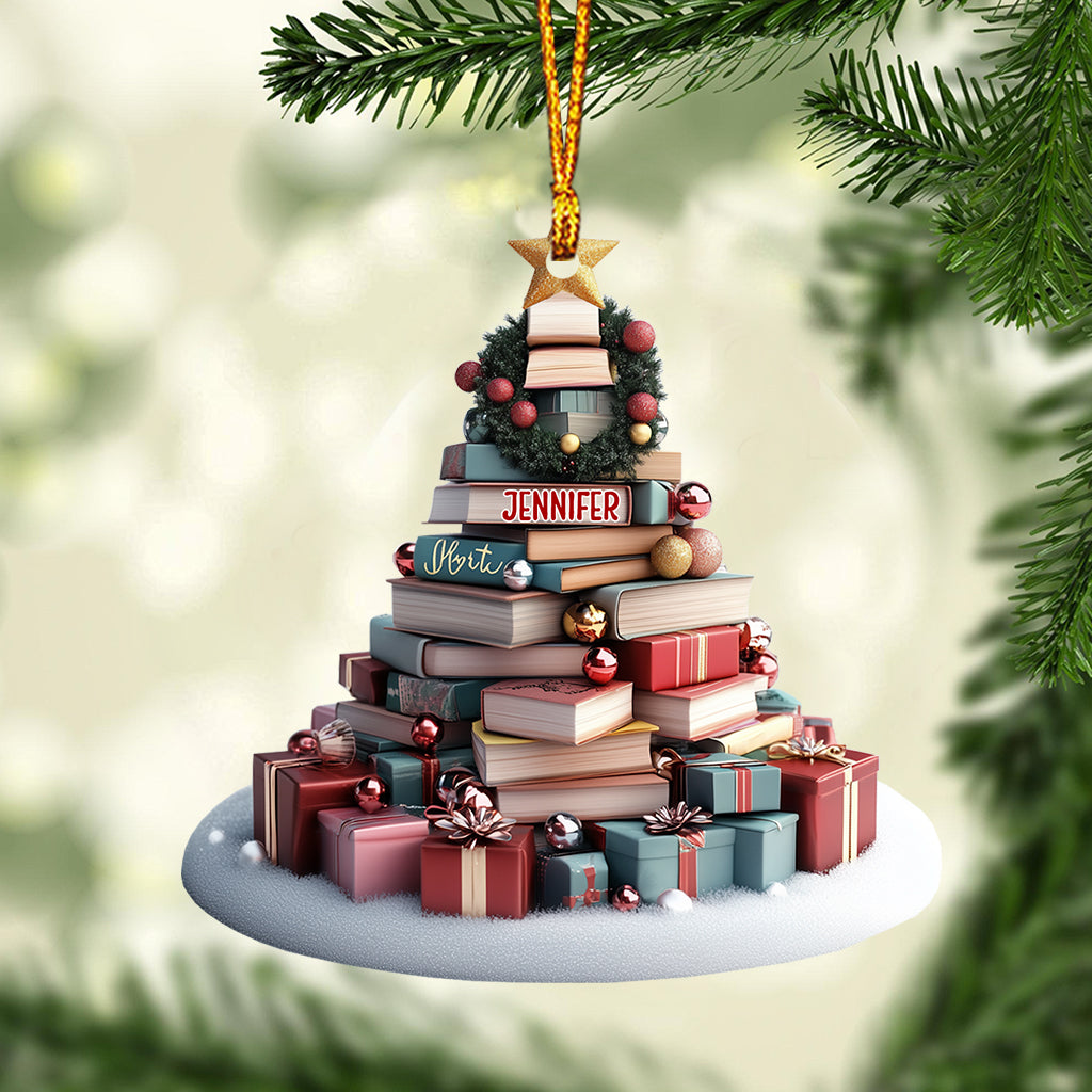 Bücher-Weihnachtsbaum – Personalisierter Buchschmuck