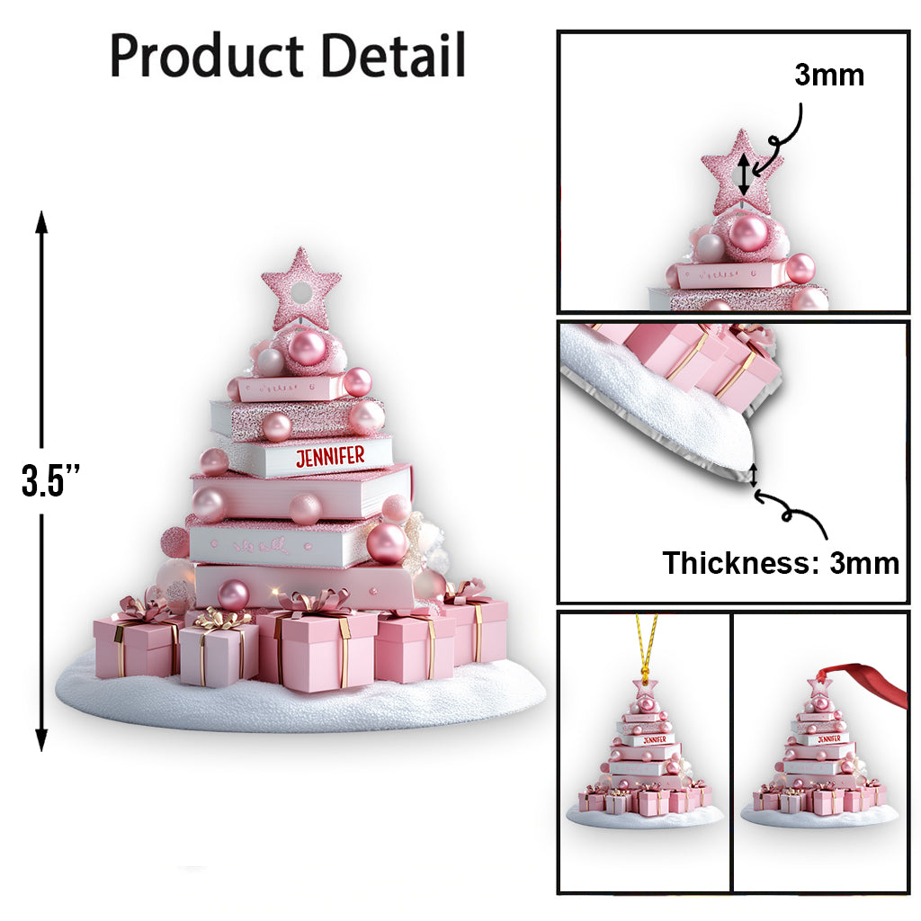 Bücher-Weihnachtsbaum – Personalisierter Buchschmuck