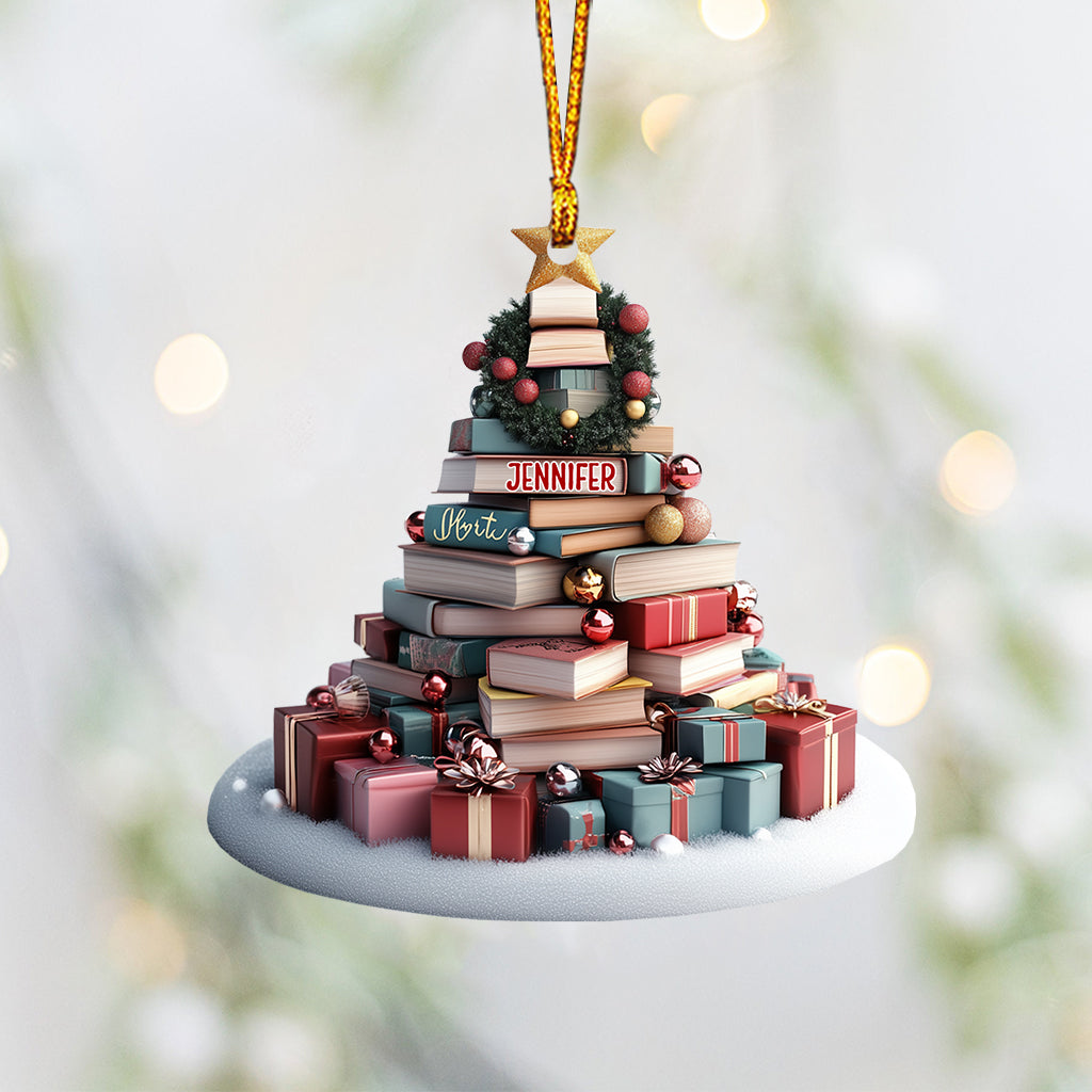 Bücher-Weihnachtsbaum – Personalisierter Buchschmuck