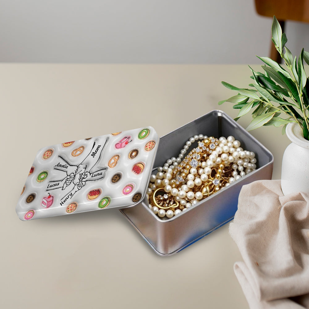 Kekse Mama hält Händchen - Personalisierte Keksdose für Mütter