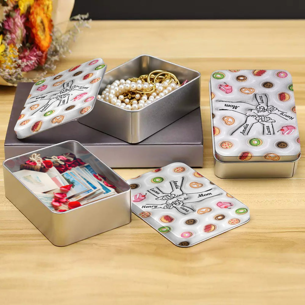 Kekse Mama hält Händchen - Personalisierte Keksdose für Mütter