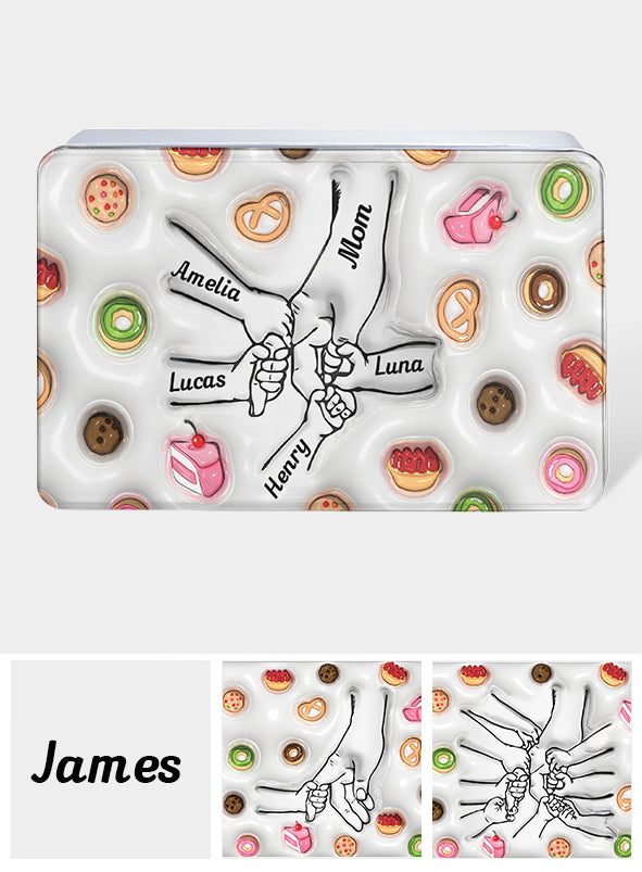 Kekse Mama hält Händchen - Personalisierte Keksdose für Mütter