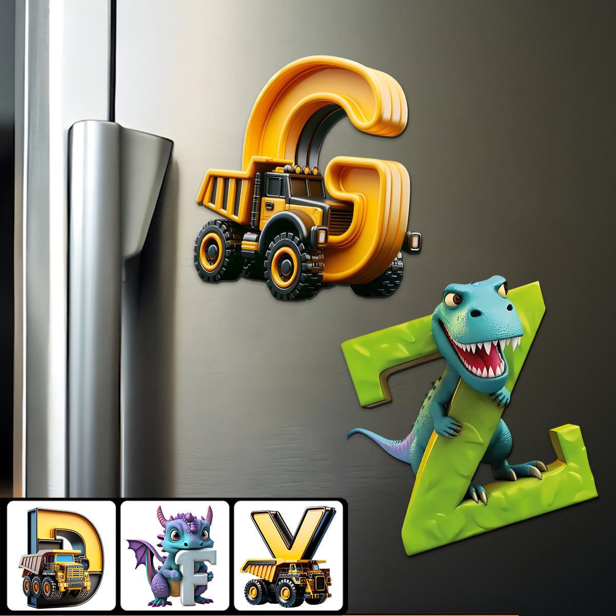 Einzigartige Buchstaben – personalisierter Kindermagnet