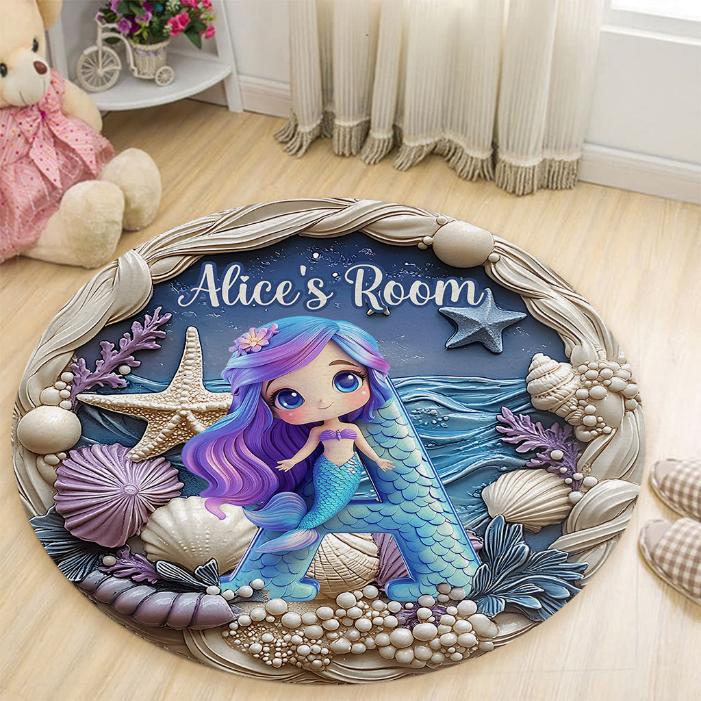 Wunderschönes Briefgeschenk für Enkelkinder – personalisierter runder Kinderteppich