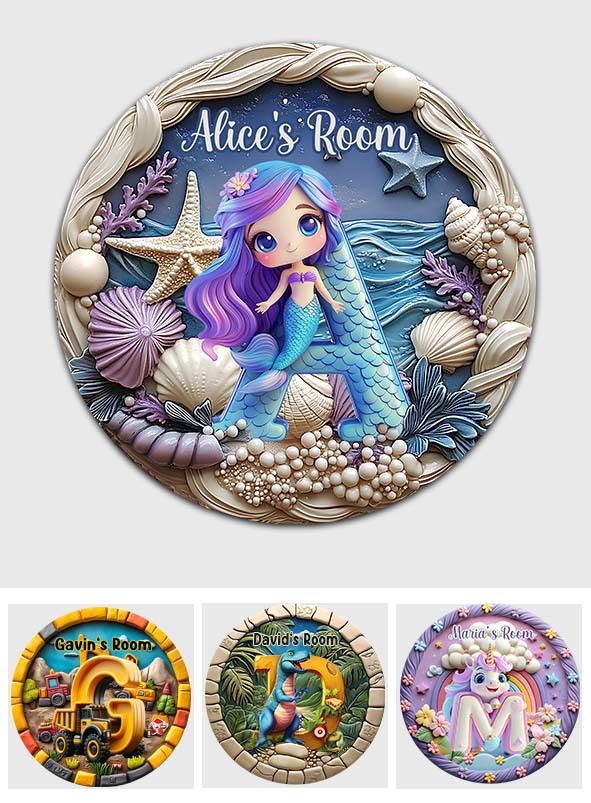 Wunderschönes Briefgeschenk für Enkelkinder – personalisierter runder Kinderteppich