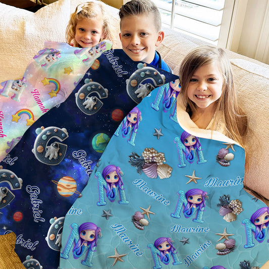 Wunderschönes Briefgeschenk für Enkelkinder – personalisierte Kinderdecke