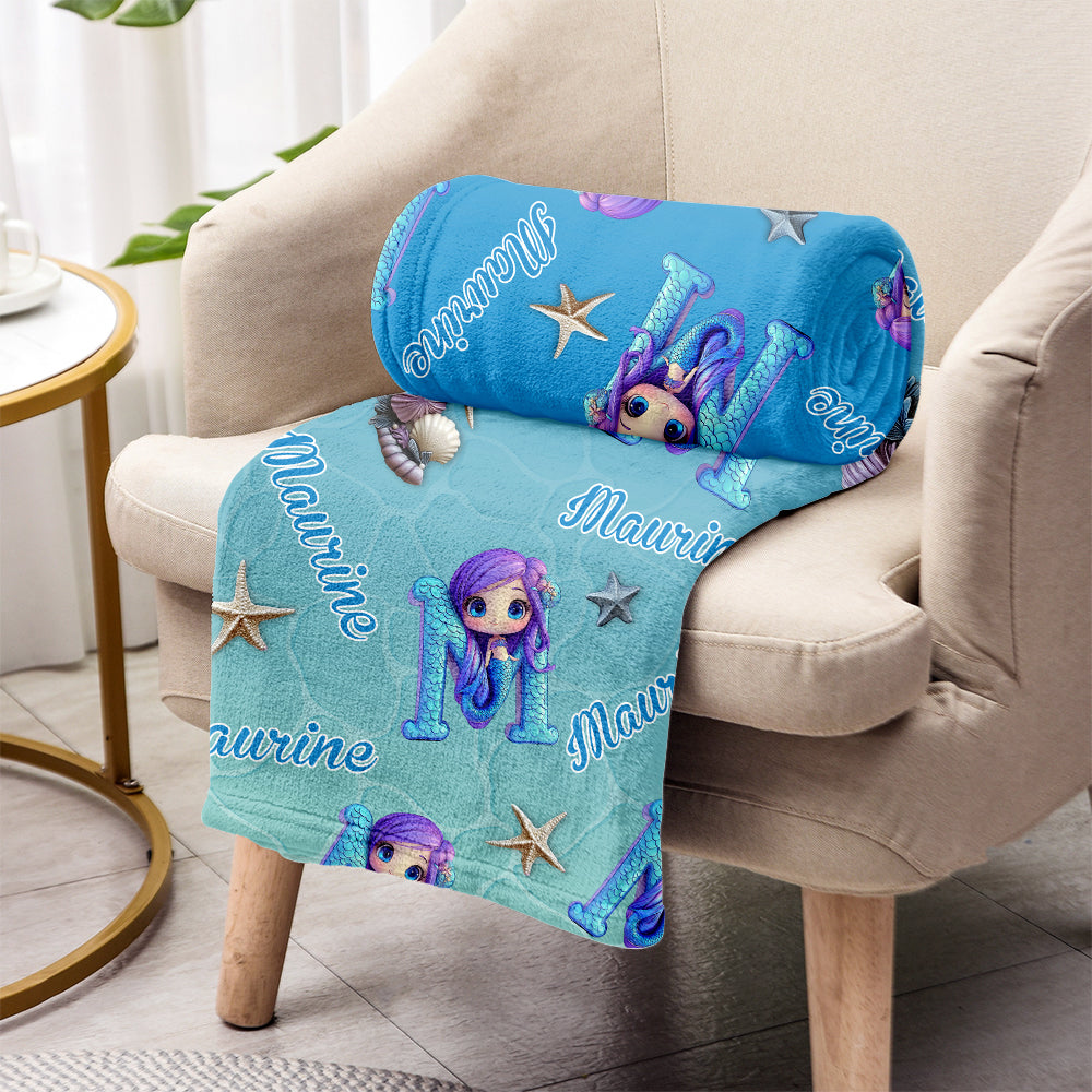 Beautiful Letter Gift For Grandkid - Personalized Kid Blanket