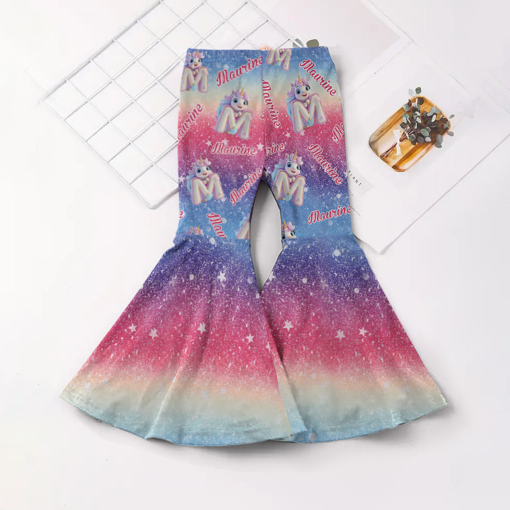 Beautiful Unicorn - Personalized Kid Kid Flare Leggings