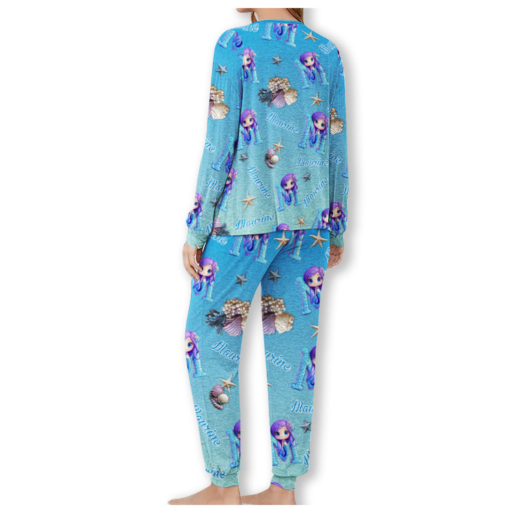 Beautiful Letter Gift For Grandkid - Personalized Kid Pajamas Set