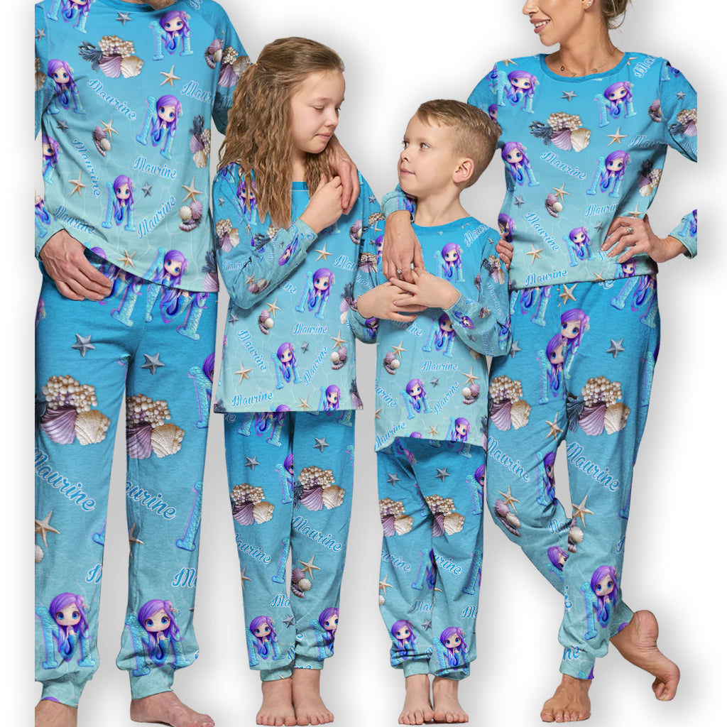 Beautiful Letter Gift For Grandkid - Personalized Kid Pajamas Set