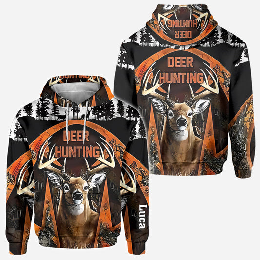 Fantastisches Hirsch-Shirt mit personalisiertem Jagdmotiv